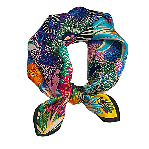 Aufeel Women's 100% Pure Mulberry Silk Small Square Scarf - Neckerchief Women - Silk Headscarf - ... | Amazon (US)