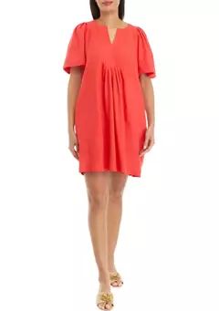 Philosophy Women's Split Neck Flare Sleeve Linen Dress | Belk