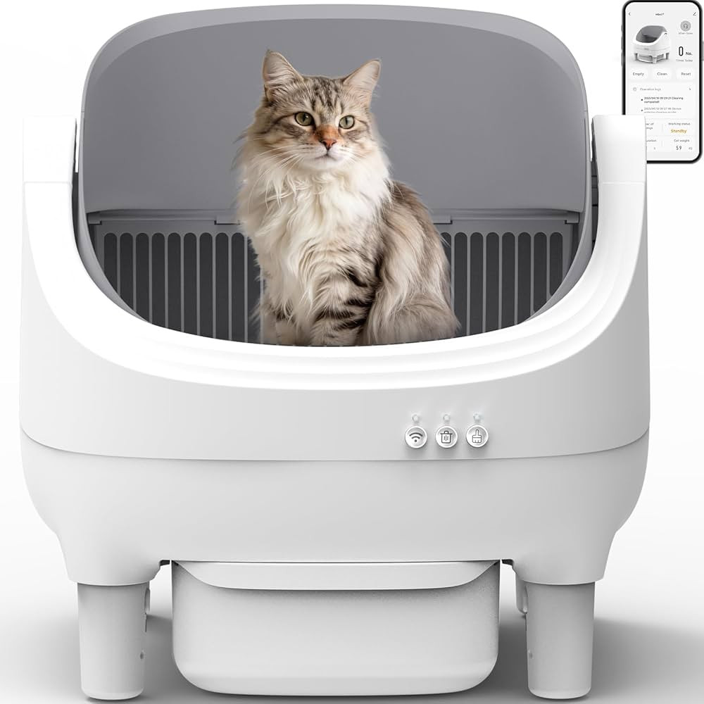Self Cleaning Litter Box, Automatic Cat Litter Box-APP Control, Open-Design Electric Litter Box, ... | Amazon (US)