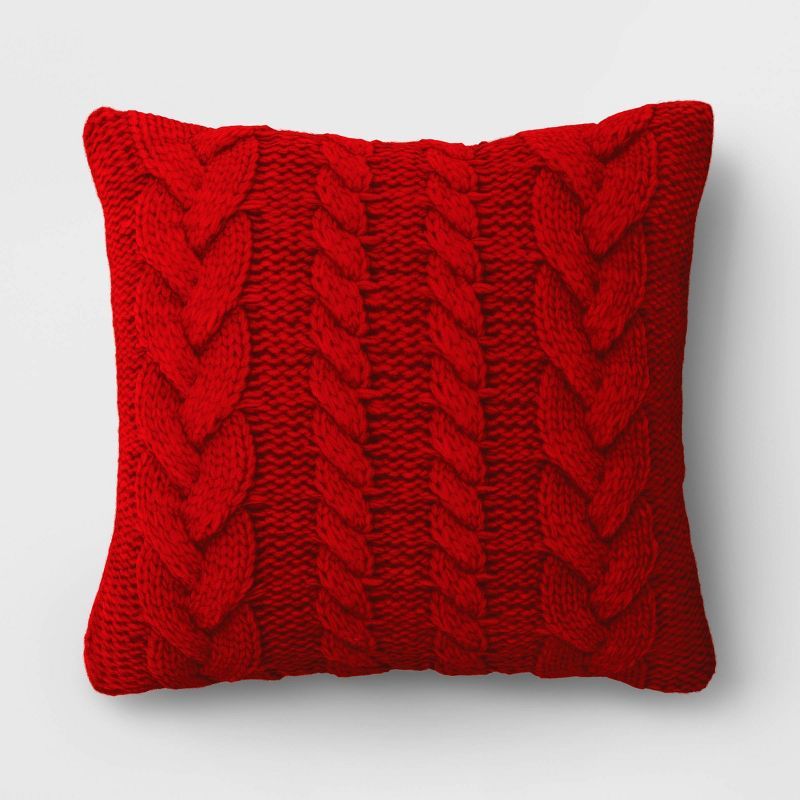 Cable Knit Throw Pillow - Threshold™ | Target