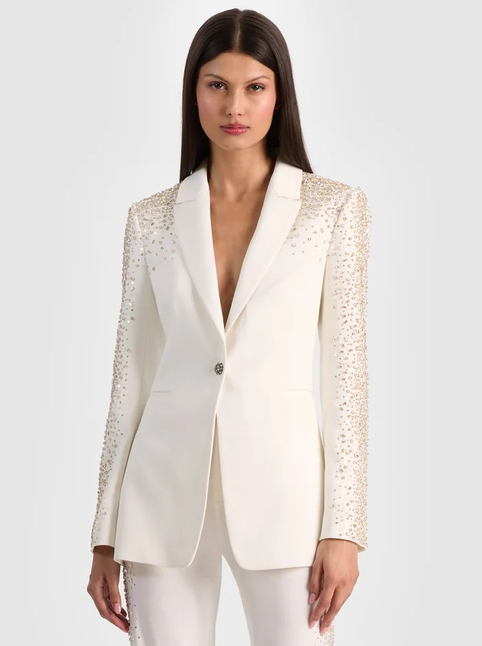 BREANN EMBELLISHED FITTED BLAZER | Alice + Olivia