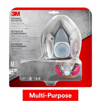 3M Grey Reusable N95 All-purpose Safety Mask | Lowe's