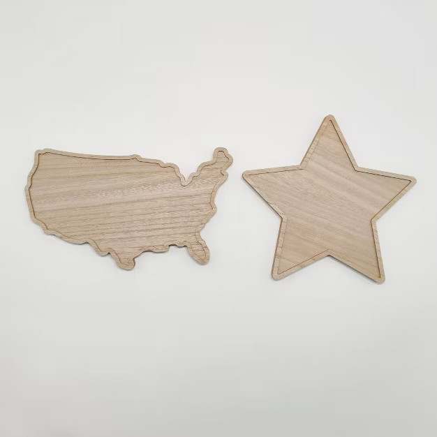 2ct Americana Wood Tray - Bullseye's Playground™ | Target