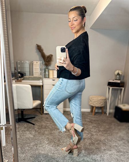 My jeans are cropped, raw hem, & super stretchy. They go well with so many shoe options. 


 Wearing an Auden bodysuit that has almost the exact same skims bodysuit material makeup & it fits like a dream. I grabbed the light blue option too! Only $25. 


Amazon fashion. Target style. Walmart finds. Maternity. Plus size. Winter. Fall fashion. White dress. Fall outfit. SheIn. Old Navy. Patio furniture. Master bedroom. Nursery decor. Swimsuits. Jeans. Dresses. Nightstands. Sandals. Bikini. Sunglasses. Bedding. Dressers. Maxi dresses. Shorts. Daily Deals. Wedding guest dresses. Date night. white sneakers, sunglasses, cleaning. bodycon dress midi dress Open toe strappy heels. Short sleeve t-shirt dress Golden Goose dupes low top sneakers. belt bag Lightweight full zip track jacket Lululemon dupe graphic tee band tee Boyfriend jeans distressed jeans mom jeans Tula. Tan-luxe the face. Clear strappy heels. nursery decor. Baby nursery. Baby boy. Baseball cap baseball hat. Graphic tee. Graphic t-shirt. Loungewear. Leopard print sneakers. Joggers. Keurig coffee maker. Slippers. Blue light glasses. Sweatpants. Maternity. athleisure. Athletic wear. Quay sunglasses. Nude scoop neck bodysuit. Distressed denim. amazon finds. combat boots. family photos. walmart finds. target style. family photos outfits. Leather jacket. Home Decor. coffee table. dining room. kitchen decor. living room. bedroom. master bedroom. bathroom decor. nightsand. amazon home. home office. Disney. Gifts for him. Gifts for her. tablescape. Curtains. Apple Watch Bands. Hospital Bag. Slippers. Pantry Organization. Accent Chair. Farmhouse Decor. Sectional Sofa. Entryway Table. Designer inspired. Designer dupes. Patio Inspo. Patio ideas. Pampas grass.  
#LTKVide 

#LTKfindsunder50 #LTKeurope #LTKwedding #LTKhome #LTKbaby #LTKmens #LTKsalealert #LTKfindsunder100 #LTKbrasil #LTKworkwear #LTKswim #LTKstyletip #LTKfamily #LTKU #LTKbeauty #LTKbump #LTKover40 #LTKitbag #LTKparties #LTKtravel #LTKfitness #LTKSeasonal #LTKshoecrush #LTKkids #LTKmidsize #LTKGala