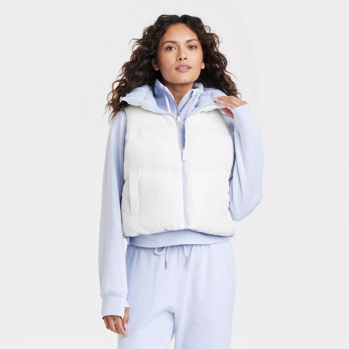 Women's Reversible Snowsport Short Puffer Vest - All in Motion™ | Target