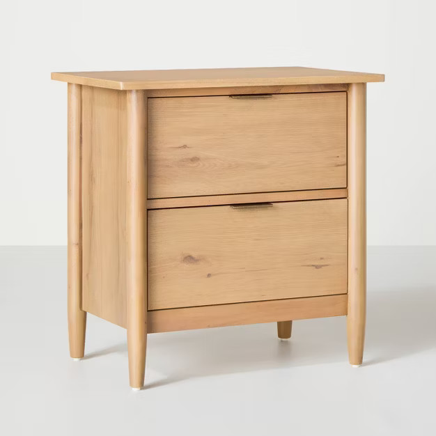 2-Drawer Wood Nightstand Natural - Hearth & Hand™ with Magnolia | Target