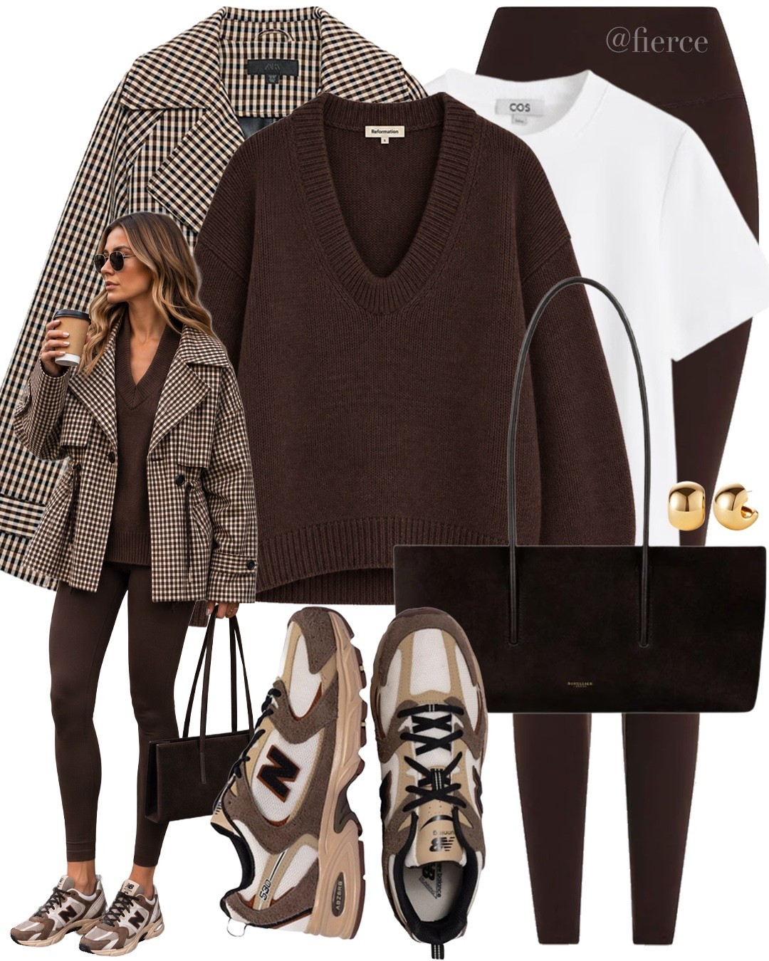 Chocolate brown jumper plaid check trench jacket chocolate leggings new balance 530 v neck jumper

#LTKuk #LTKautumn #LTKeurope