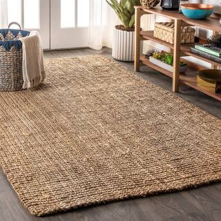 JONATHAN Y Pata Chunky Natural 8 ft. x 10 ft. Area Rug NRF102A-8 - The Home Depot | The Home Depot