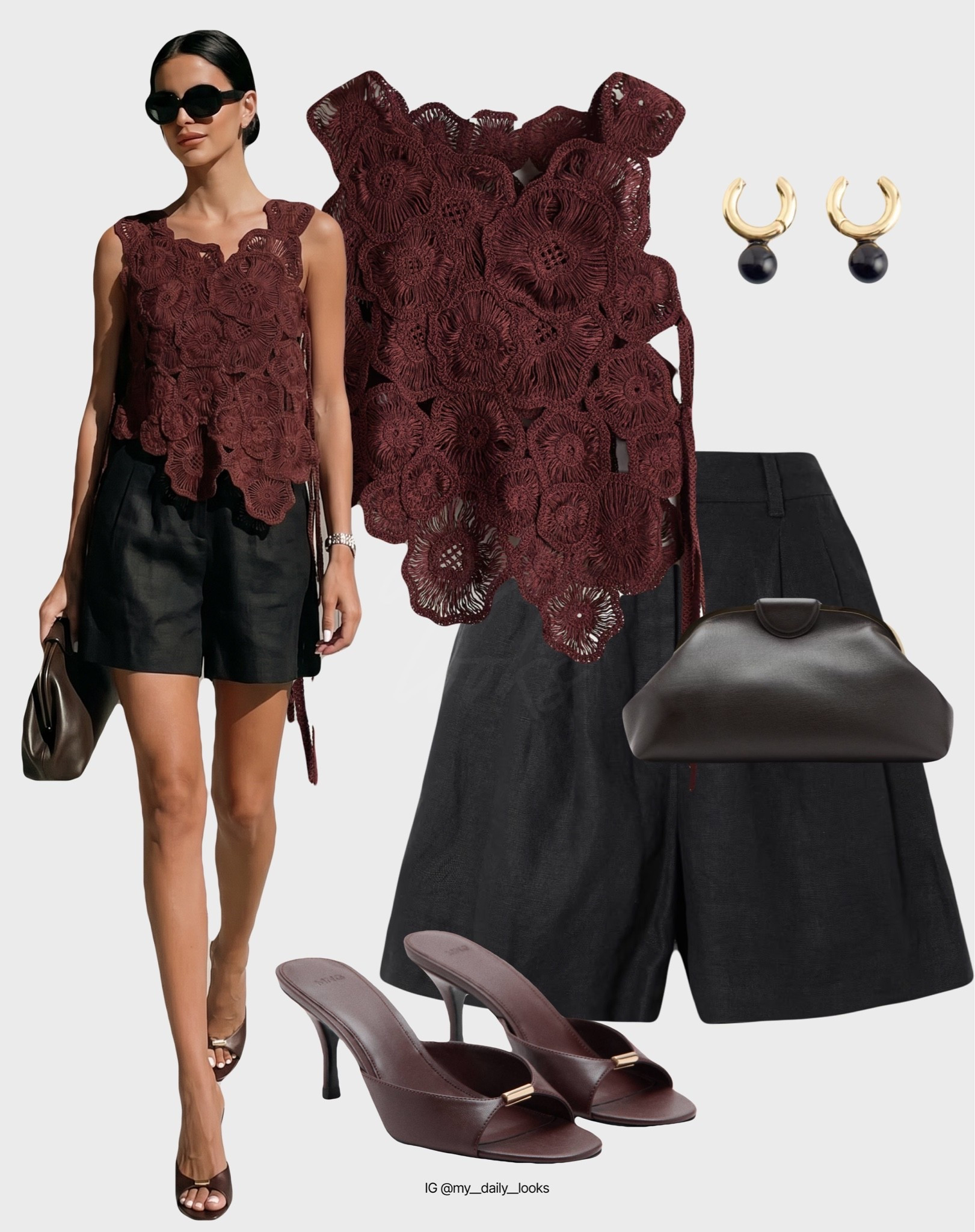 Classy & chic summer outfit 🖤

Tags: summer outfits, linen bermuda shorts, crochet top, office look, capsule wardrobe, high street, everyday essentials, summer shorts outfits, summer outfit finds, casual summer outfits, summer outfit ideas, summer fashion finds.

#LTKsummer #LTKstyletip #LTKbag