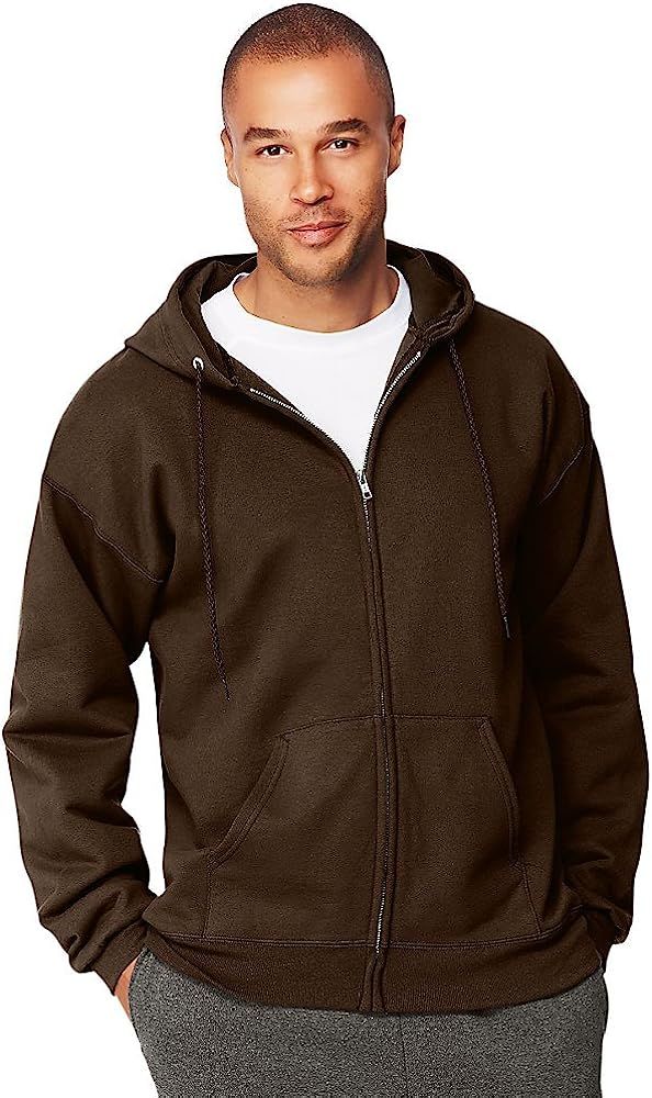 Hanes Mens Ultimate Cotton Heavyweight Full Zip Hoodie | Amazon (US)