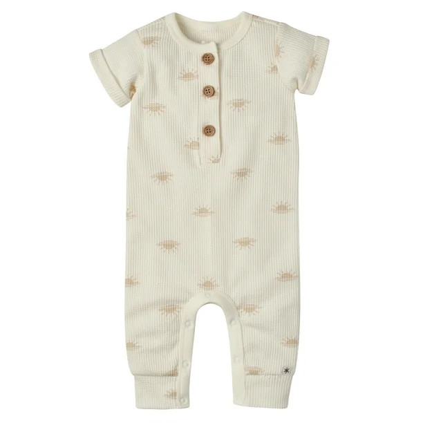 Modern Moments by Gerber Baby Girl Waffle Romper, 2-Pack, Sizes 0/3 -24 Months - Walmart.com | Walmart (US)
