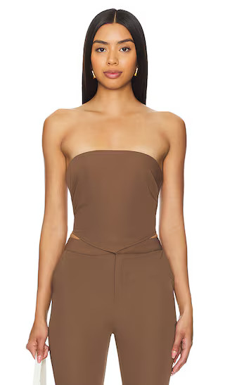 Natasha Top in Mushroom Brown | Revolve Clothing (Global)