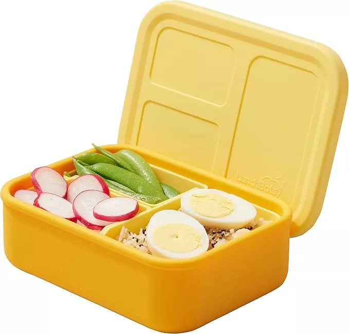 LunchBots Duo Stainless Steel 2 Compartment Bento Box Pink