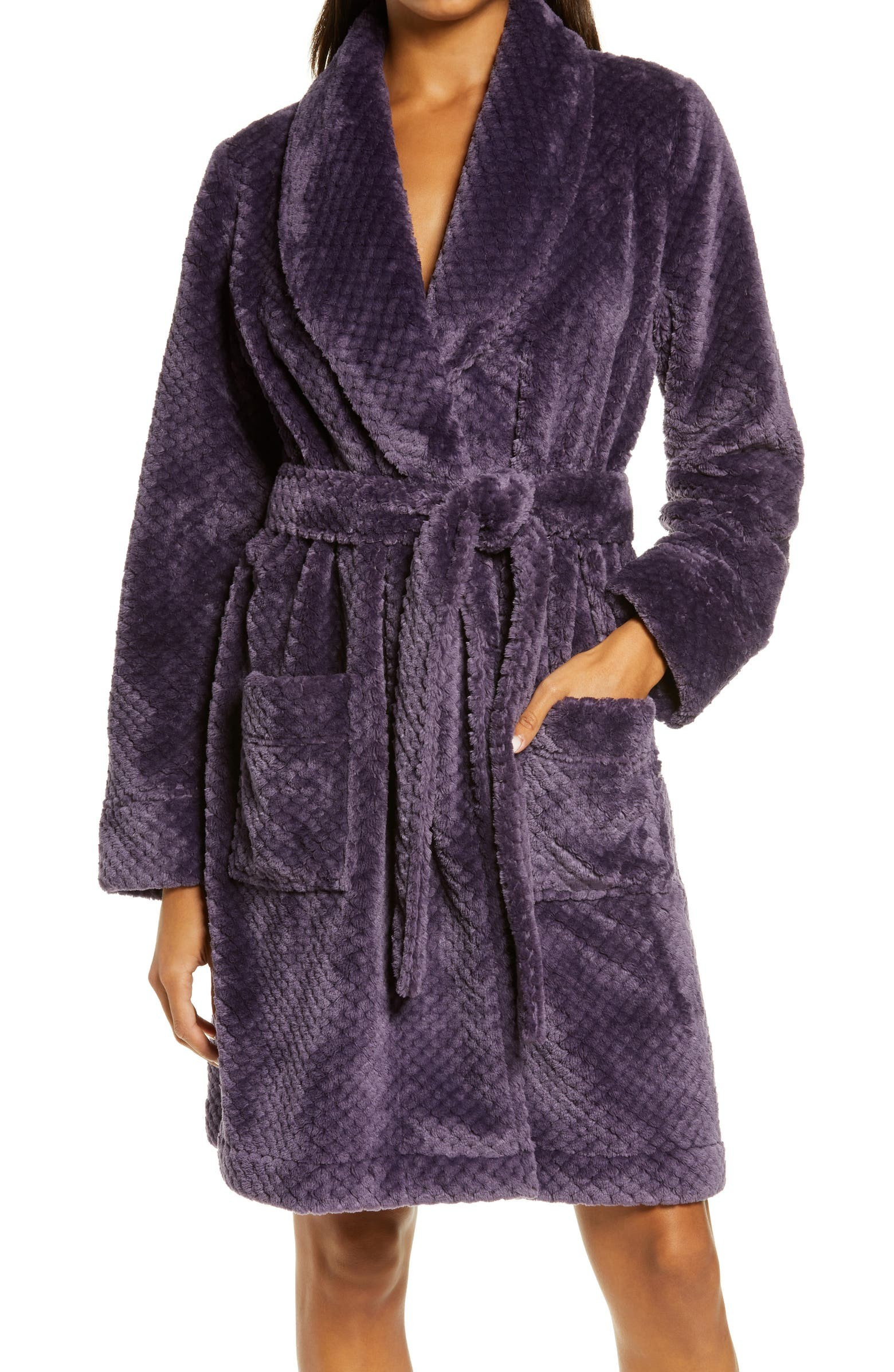 Textured Short Robe | Nordstrom