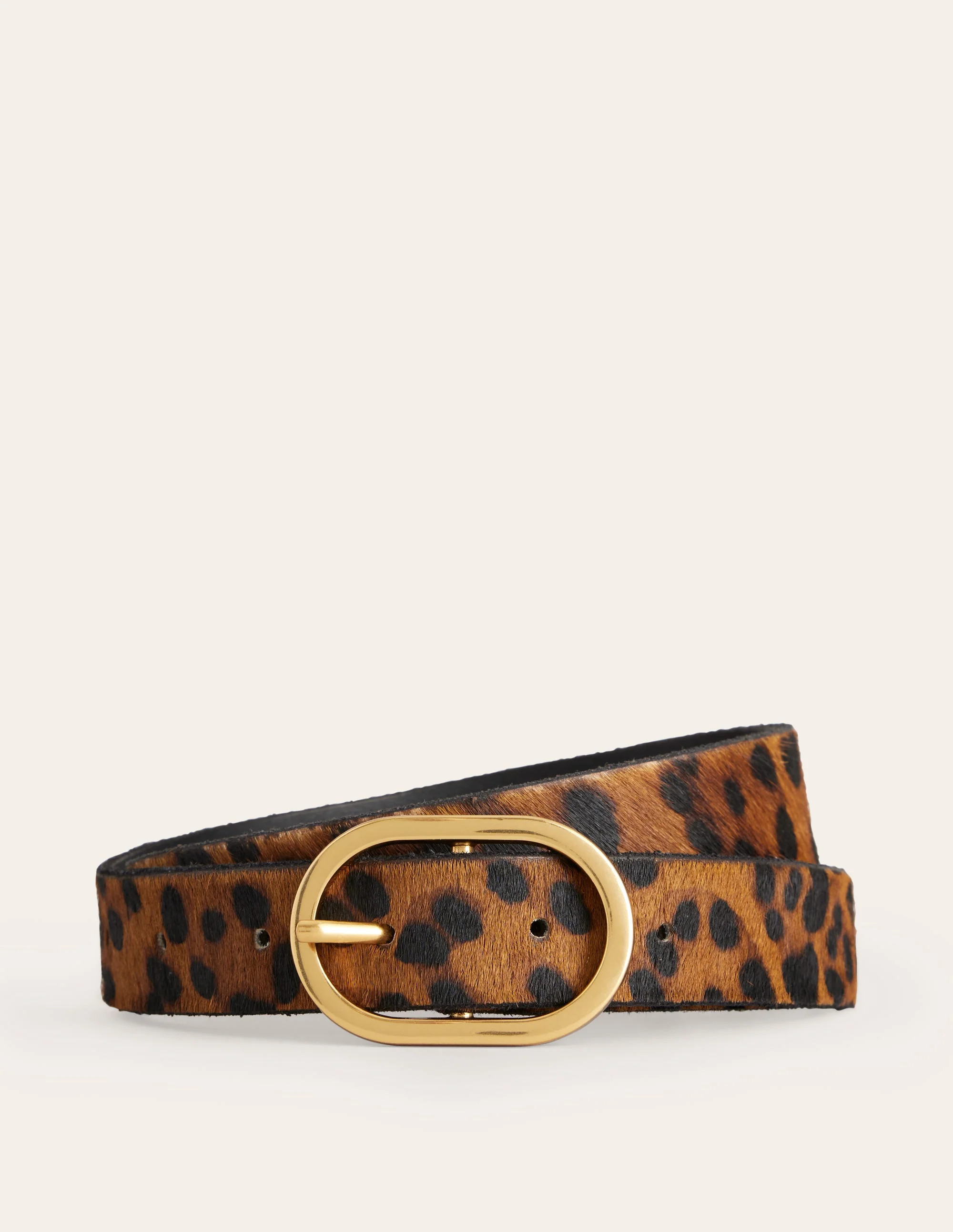 Classic Leather Belt-Brown Snake Print | Boden (US)