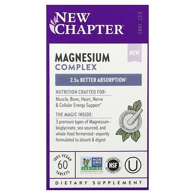 New Chapter, Magnesium Complex, 60 Tablets | iHerb