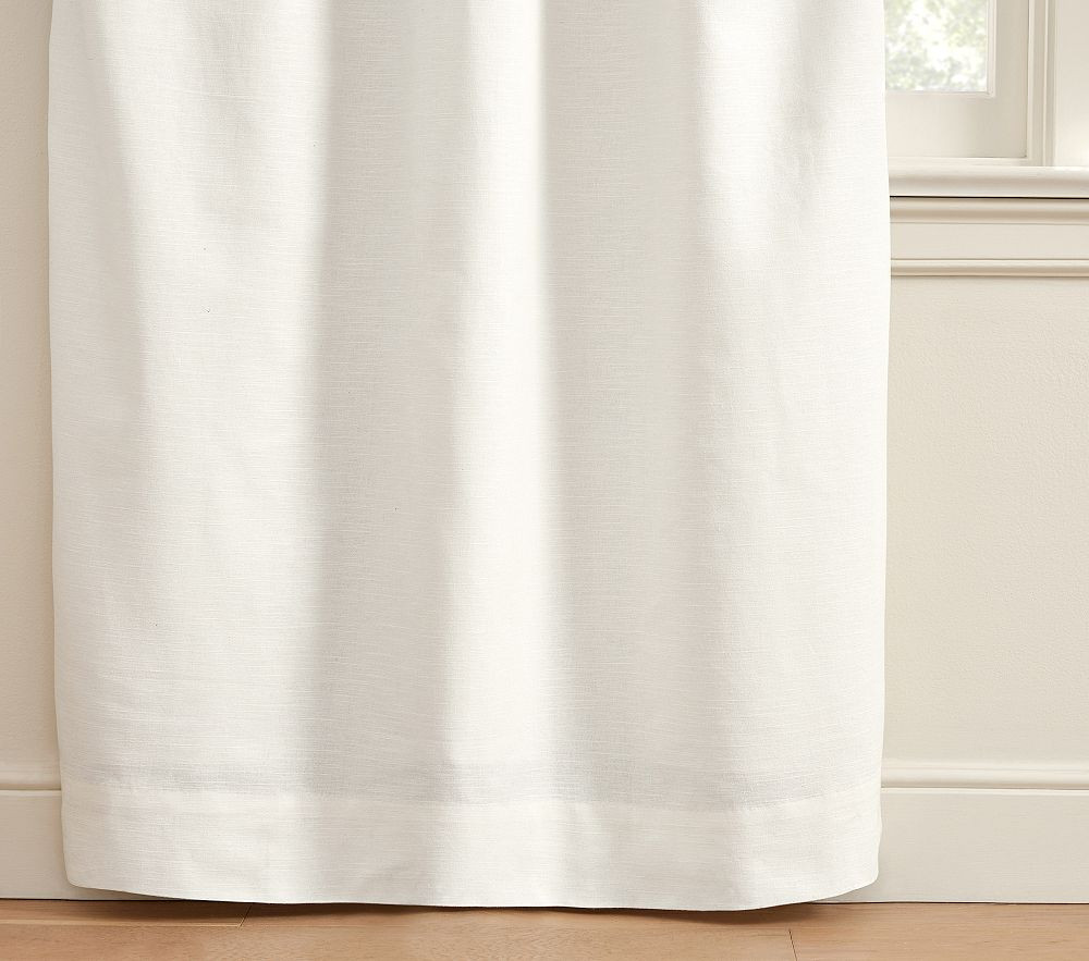 Evelyn Linen Blackout Curtain | Pottery Barn Kids