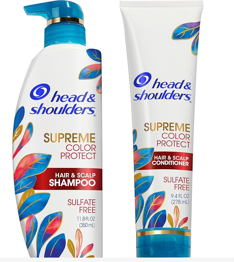 Head & Shoulders Dandruff Shampoo and Conditioner, Supreme Color Protect with Argan Oil and Manuk... | Amazon (US)