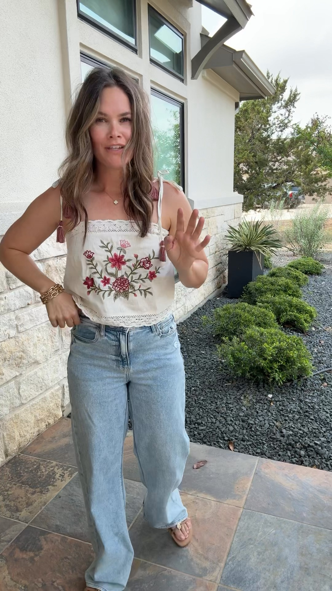 The cutest flower detailing top, reminding me of a free people look! Perfect for a casual lunch or date night. ￼￼￼

#LTKootd #LTKSeasonal #LTKmomlife