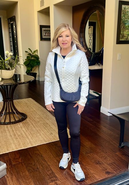 I love this outfit for running errands after the gym that I found on @Walmart.
The Quilted Jacket only looks expensive! It comes in 4 pretty colors but I was partial to the Winter White.
I'm wearing a medium but could size down.
The Retro Platform Sneakers are a best seller. They are cushioned with memory foam and are so comfy @walmartfashion
#WalmartPartner #WalmartFashion

#LTKfitness #LTKover40 #LTKfindsunder50