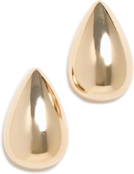 By Adina Eden Women's Solid Chunky Teardrop Hoop Earrings | Amazon (US)