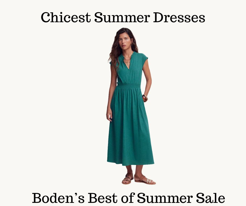 Beautiful, chic and comfortable summer dresses in Boden's Best of Summer Sale. High quality and excellent fit for mature bodies. #dressesover50 #summerdresses #dressesonsale #womenover50 #elegantsummerdresses #comfortablesummerdresses 

 #LTKOver40 #LTKSaleAlert #LTKMidsize