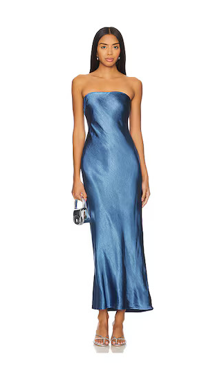 Emma Strapless Maxi Dress in Navy | Revolve Clothing (Global)
