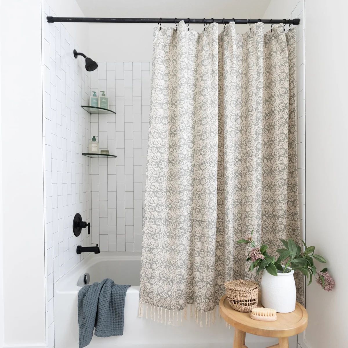 Flora Shower Curtain | Woven Nook