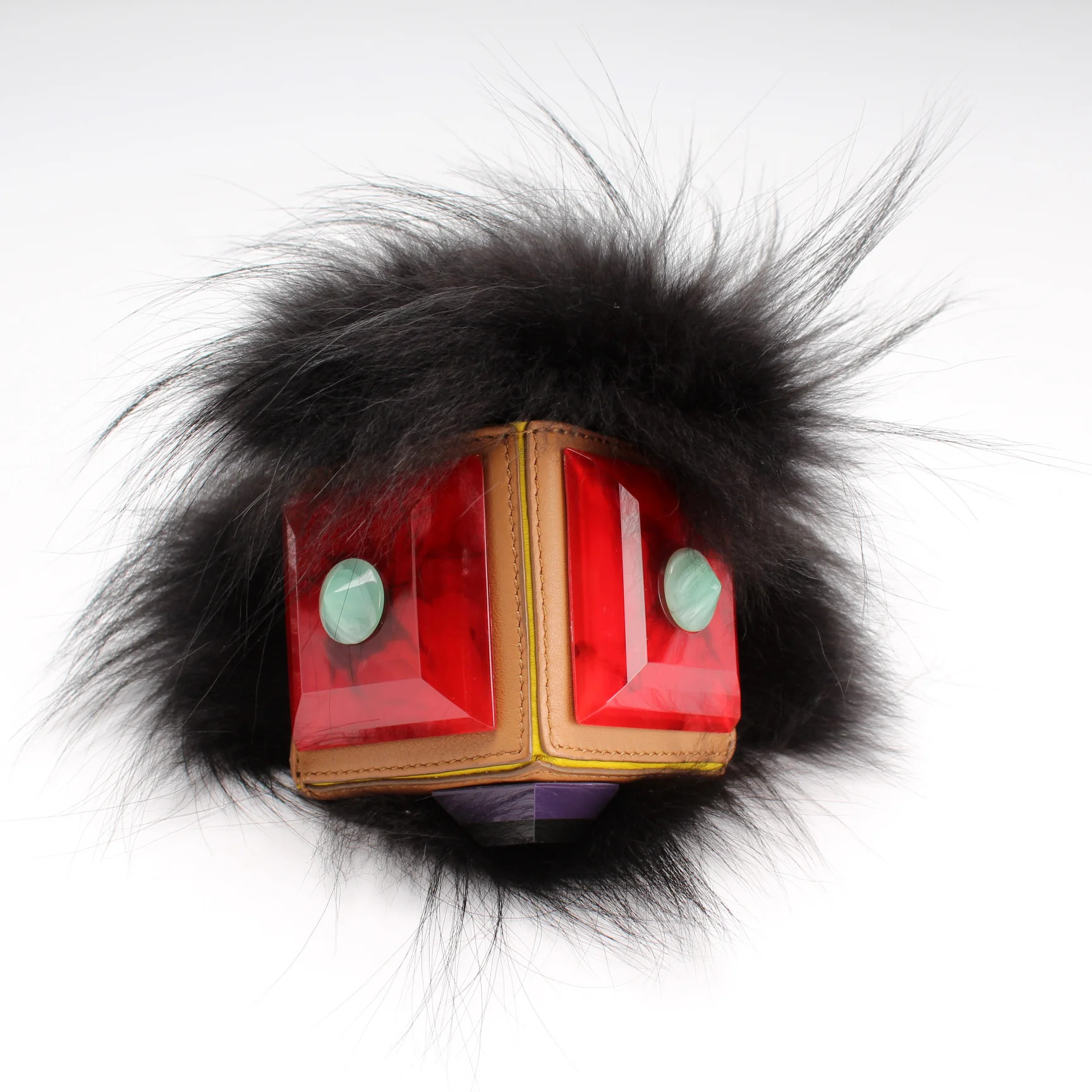 Monster Bug Geny Fox Fur Bag Charm | Keeks Designer Handbags