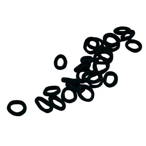 Gimme Beauty X-Fine Hair Bands - Daily-Use Seamless Nylon & Spandex Bands - Gentle-Grip, Zero-Headache & No-Snag Mini Hair Ties - Damage-Free Accessories with Firm Hold - 20 Pack, Black | Amazon (US)