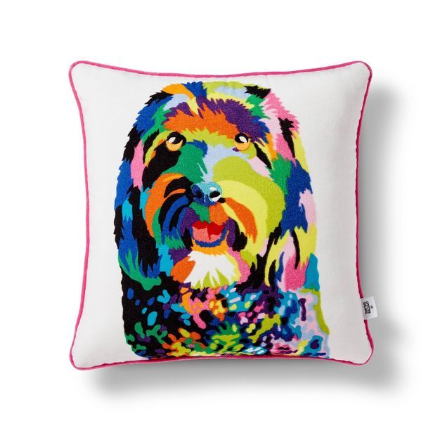 Plush Dog and Striped Decorative Pillow - Tabitha Brown for Target | Target