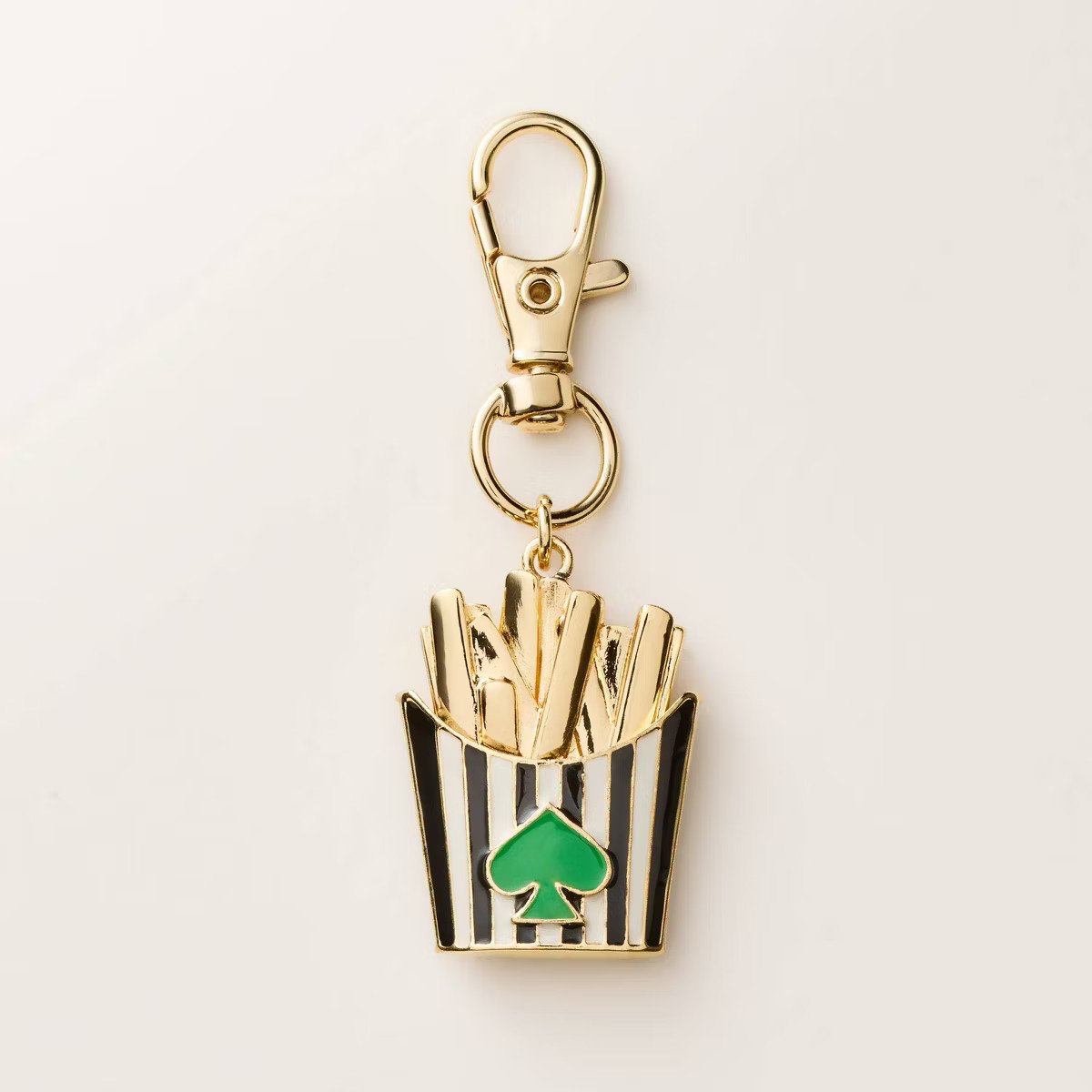 French Fry Bag Charm Keychain - kate spade new york x Target Gold/Black/Green | Target
