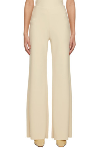 Birrot - Off-White Bootcut Trousers | SSENSE