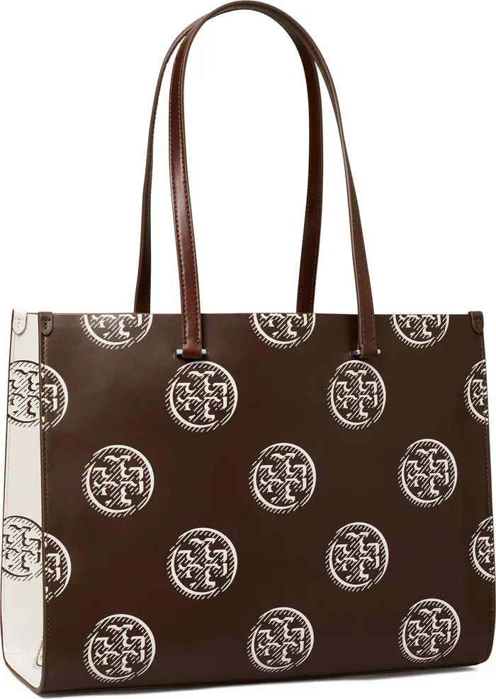 T Monogram Contrast Leather Tote | Nordstrom