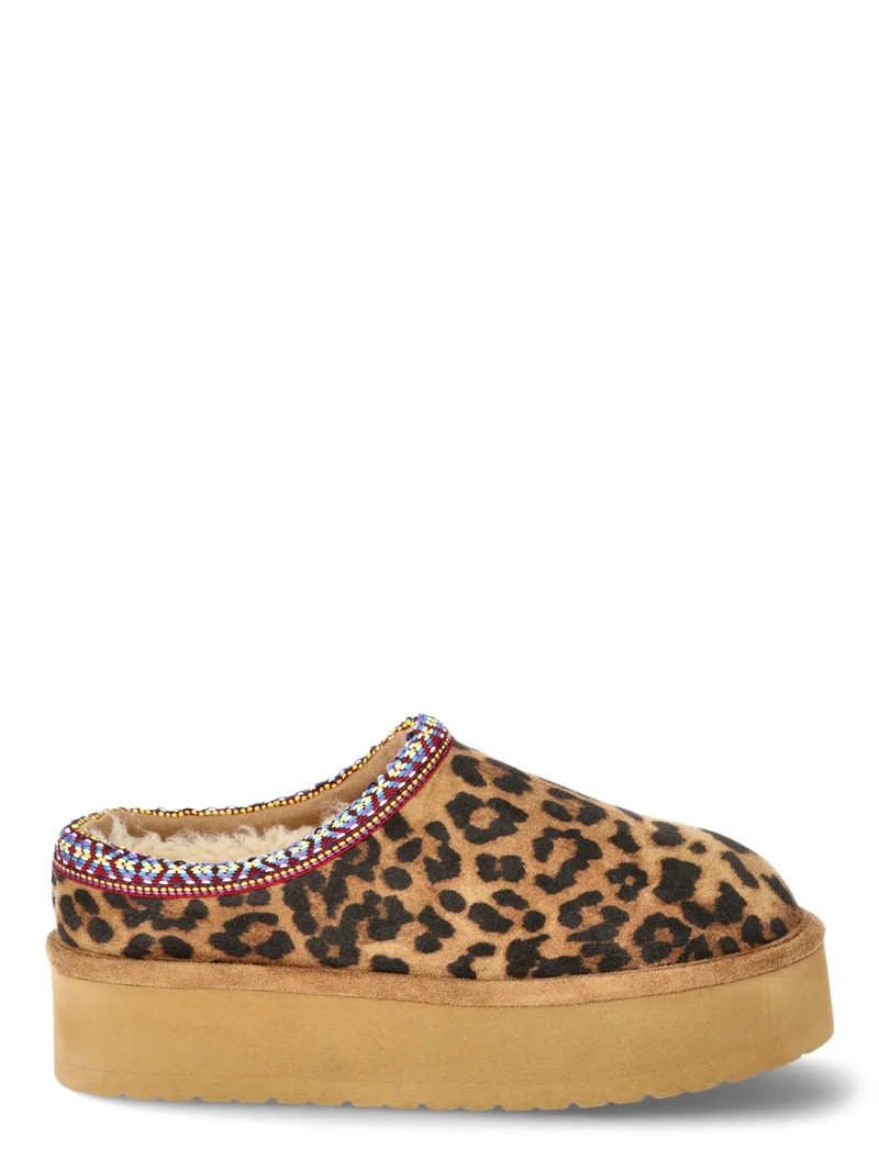 Madden NYC Women's Platform Faux Fur Lined Slip On Mules | Walmart (US)