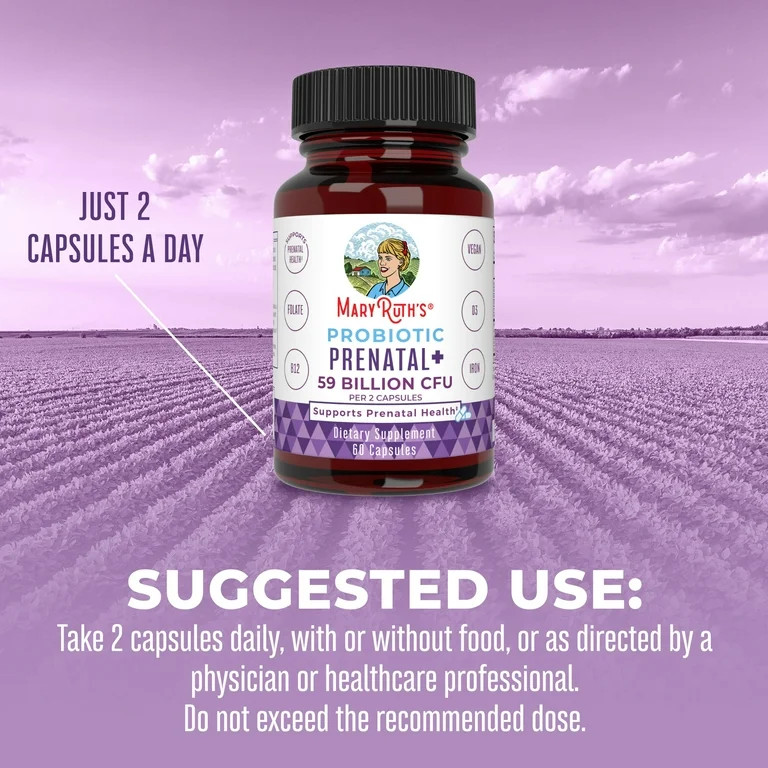 MaryRuth Organics | Probiotic Prenatal+ | 59 Billion CFU | Vitamin D3, Iron, Folate | Vegan, Non-... | Walmart (US)