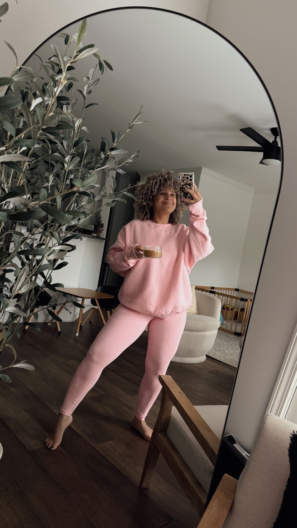 Wearing XL in sweatshirt and L in the leggings 