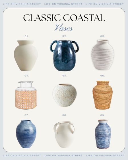 In love with these classic coastal vases! Includes ceramic vases, cane wrapped vases, rattan vases, white vases, blue vases and more!
.
#ltkhome #ltkfindsunder100 #ltkseasonal #ltksalealert #ltkfindsunder50 #ltkstyletip

#LTKhome #LTKsalealert #LTKSeasonal