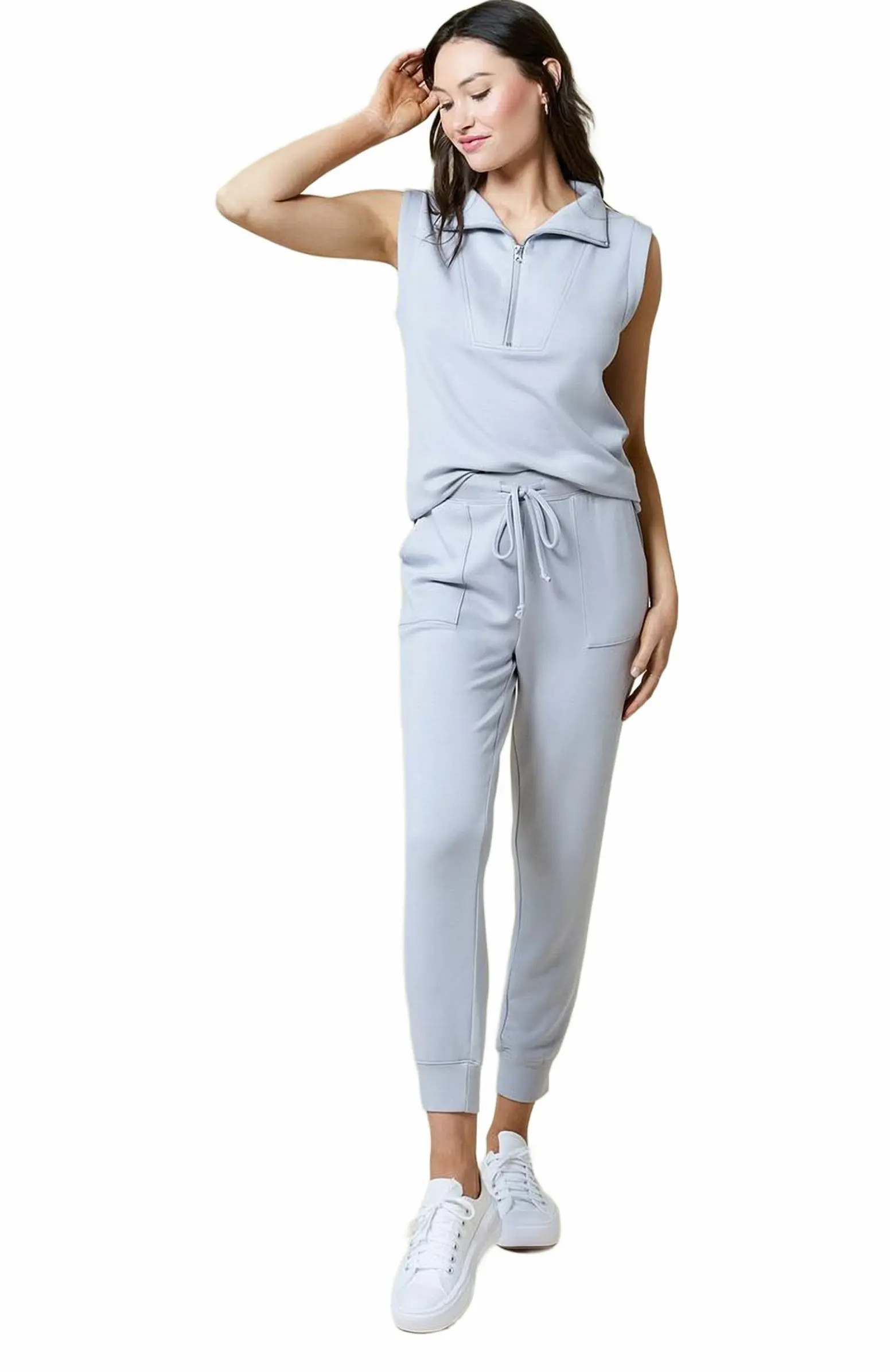 Athleisure PureDream 1/4 Zip Sleeveless Jogger Lounge Set | Nordstrom