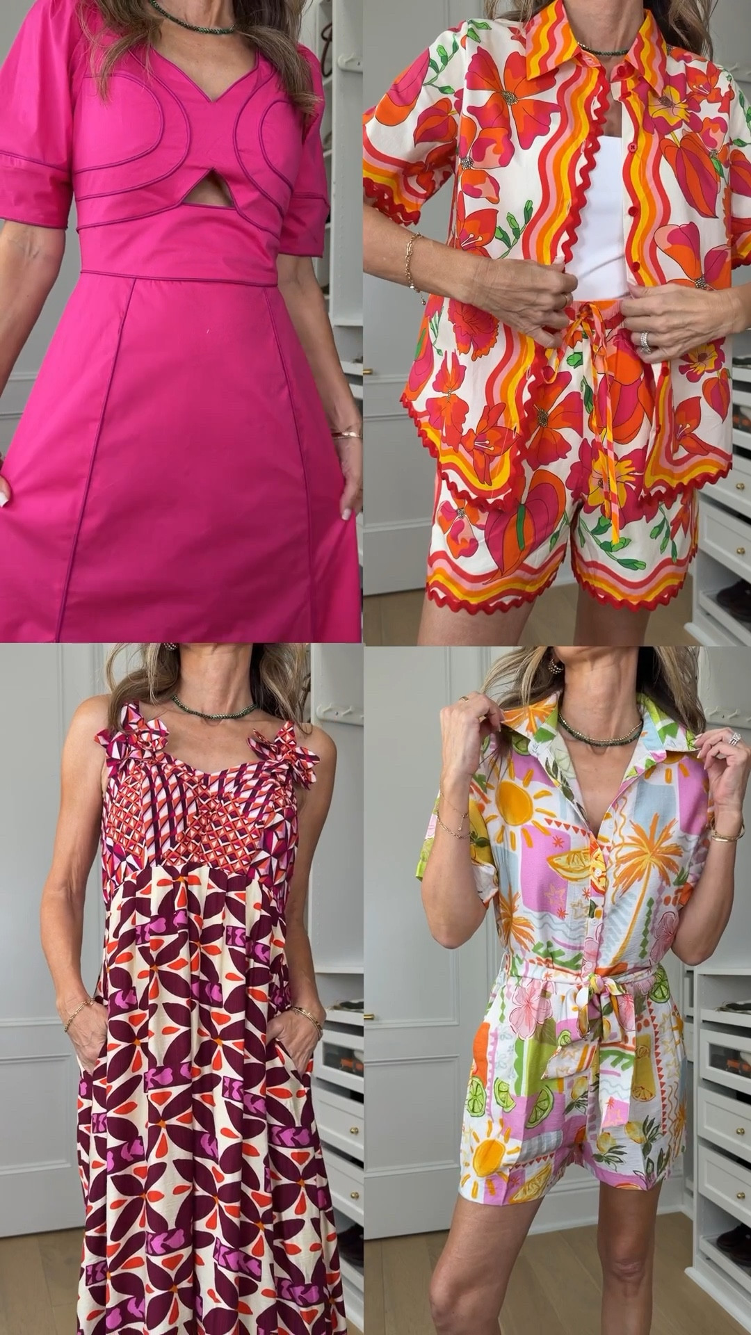 Avara new spring styles! 
-Don’t miss the blk/cream sea shell dress with ball details on straps! 
-I love the bright colors and soft fabrics! Wearing XS on all 
-Heels are so cute! TTS and comfy! 
-The romper print is so cute! 

#LTKOver40 #LTKootd #LTKTravel