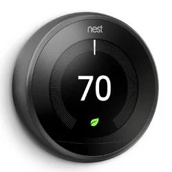 Google Nest Google Nest Black Wi-Fi Enabled Thermostat | Wayfair | Wayfair North America