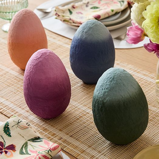 Papier-Mache Easter Eggs (Set of 4) | West Elm (US)