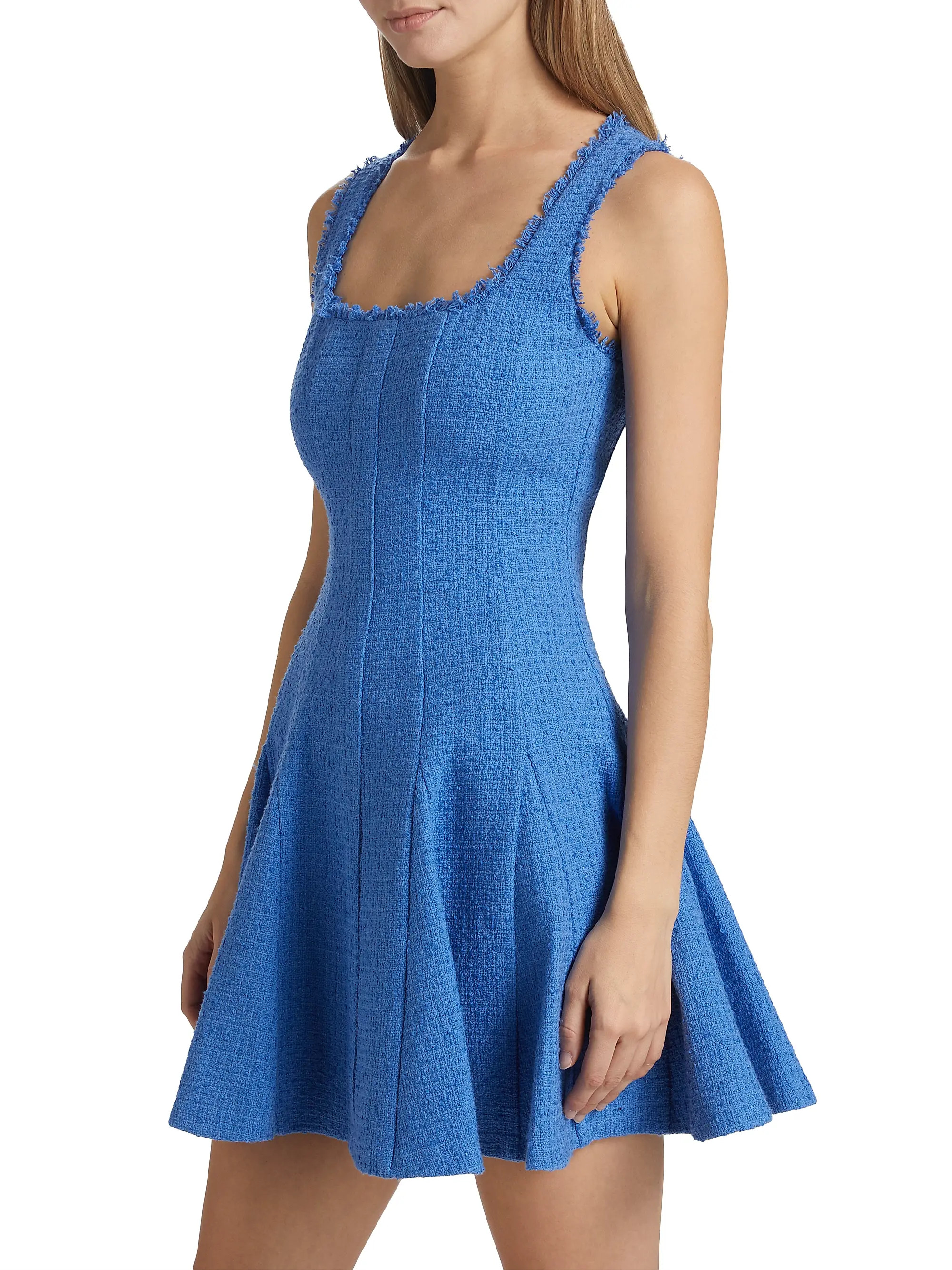 Juniper Boucle Square-Neck Minidress | Saks Fifth Avenue