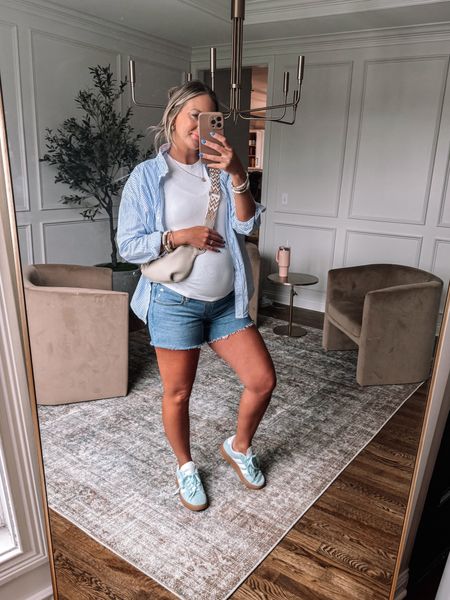 I found the BEST maternity jean shorts and they are on sale!! They are a full panel, don’t hug the thigh and remind me so much of my pre pregnancy favorites! I’m wearing my normal size 28. 



#LTKbump #LTKfindsunder50 #LTKsalealert
