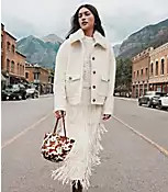 Fringe Midi Skirt | LOFT