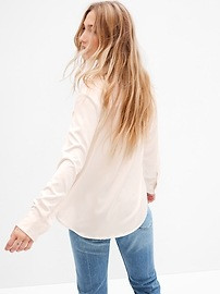Satin Boyfriend Shirt | Gap (US)