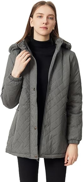 Womens Fashion Hooded Thickened Fleece Winter Soft Long Warm Jacket | Amazon (US)