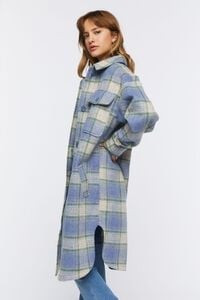 Plaid Longline Shacket | Forever 21 (US)