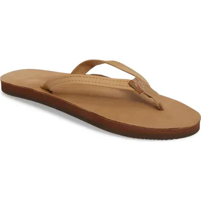 Rainbow® Rainbow Narrow Strap Sandal in Expresso at Nordstrom, Size Small | Nordstrom