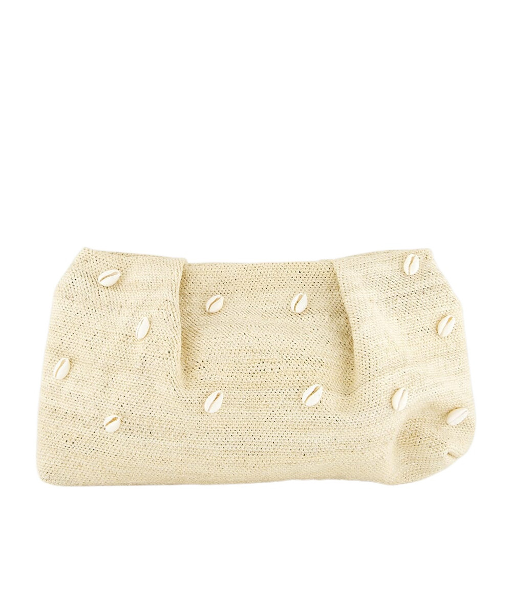 mini seashell-sisal clutch bag | Senser US